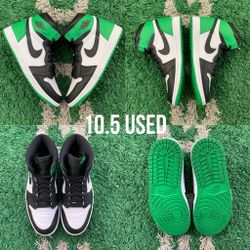 Air Jordan 1 High Lucky Green Size 10.5