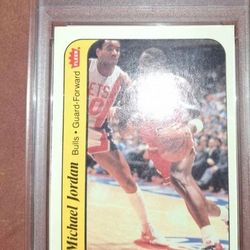 Fleer sticker jordan rookie card