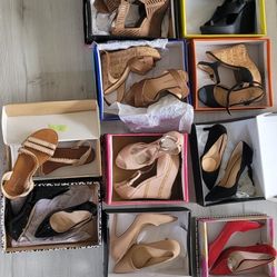 Several size 6 wedges and pumps