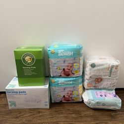 Mom & Baby Items ( Disposable Nursing Pads, Baby Diapers, & Postpartum )