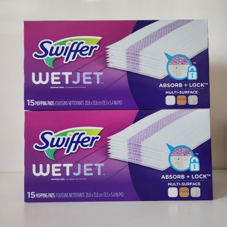 2 Swiffer Wet Jet Mopping Pads