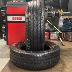 225/65/17(2)PAIR BRIDGESTONE ALENZA