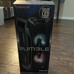 Cobaltx Rumble Bluetooth Speaker! Color LED Lights!