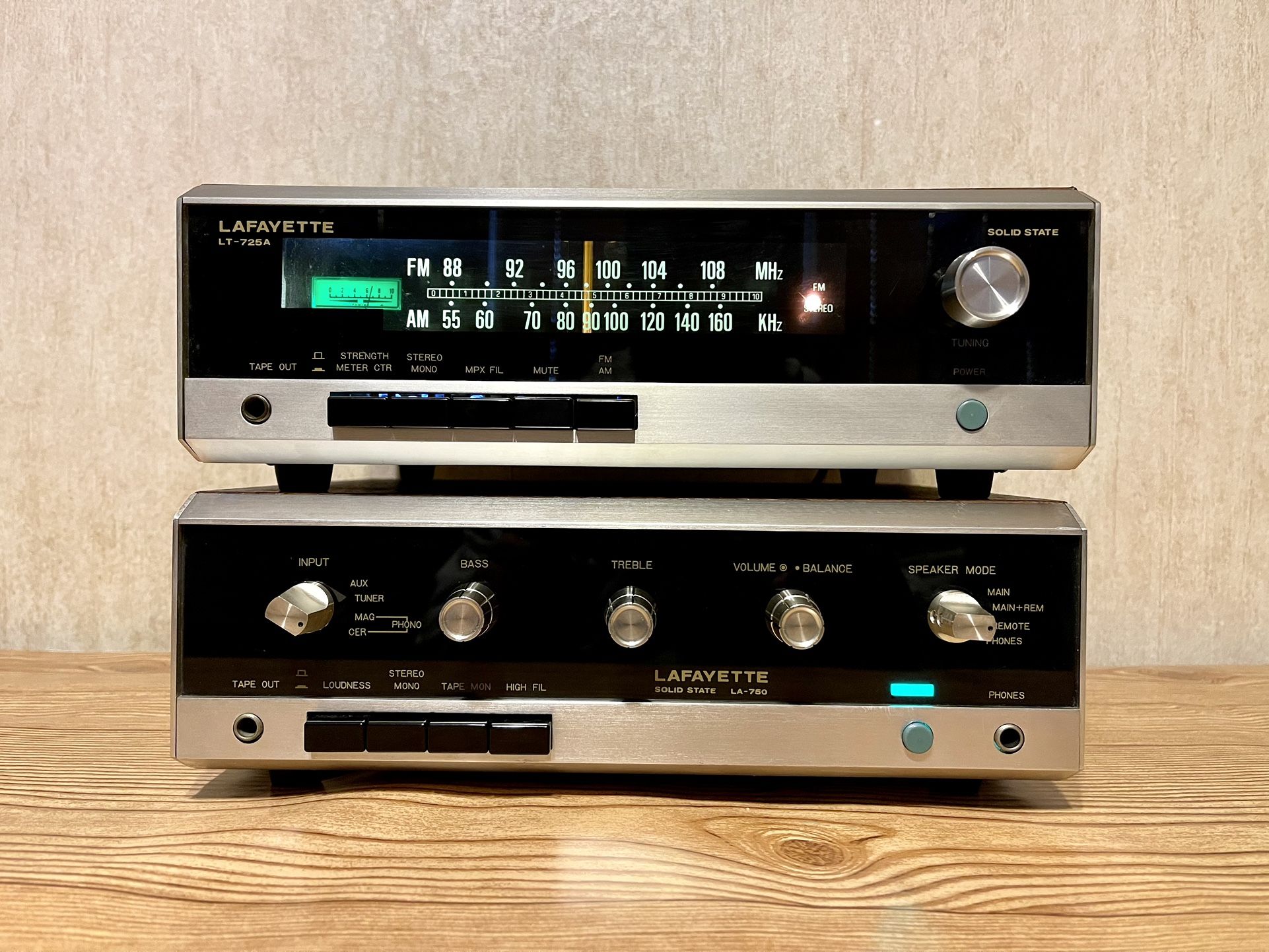 Vintage Lafayette Integrated Amp LA-750 & Tuner LT-725A
