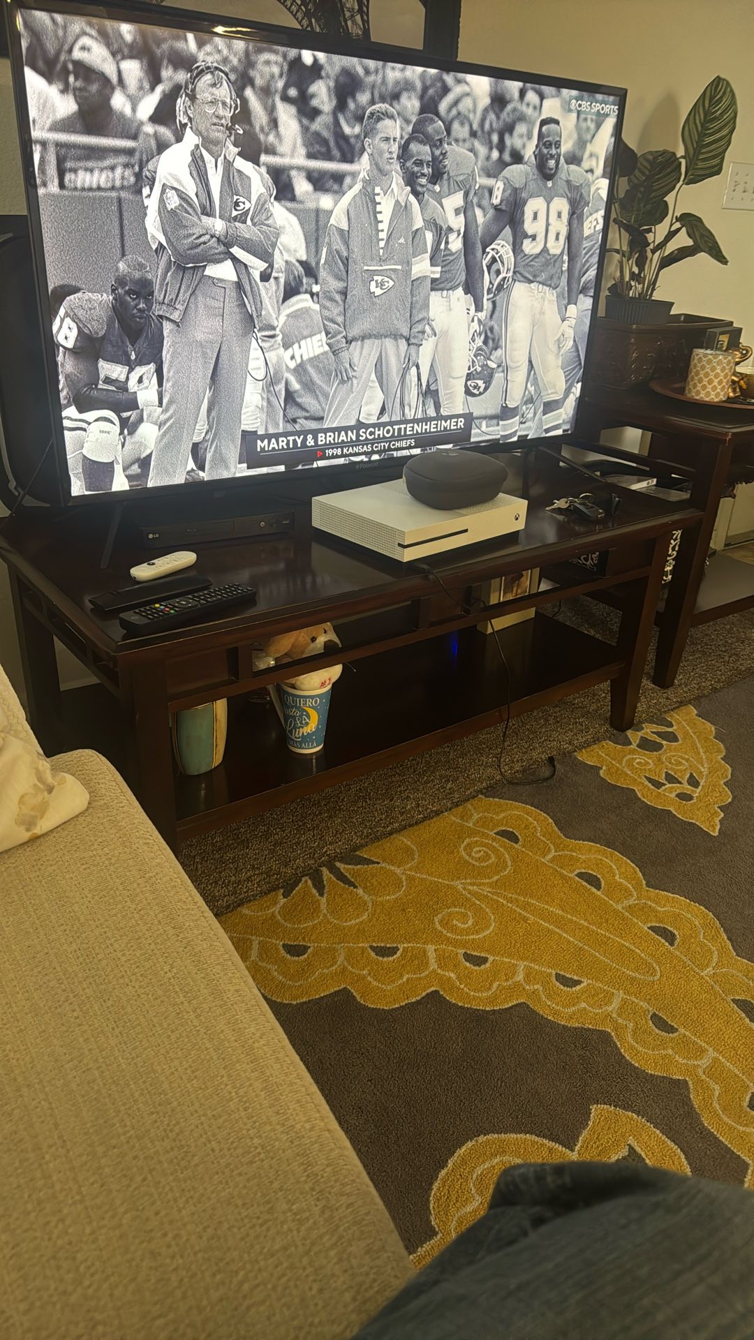 Dark Brown Coffee Table + Side Tables