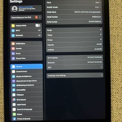 iPad Pro 12.9inch 2nd Gen WIFI 64gb