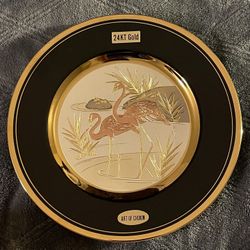 CHOKIN PLATE decorative Collectible 24 Kt Gold