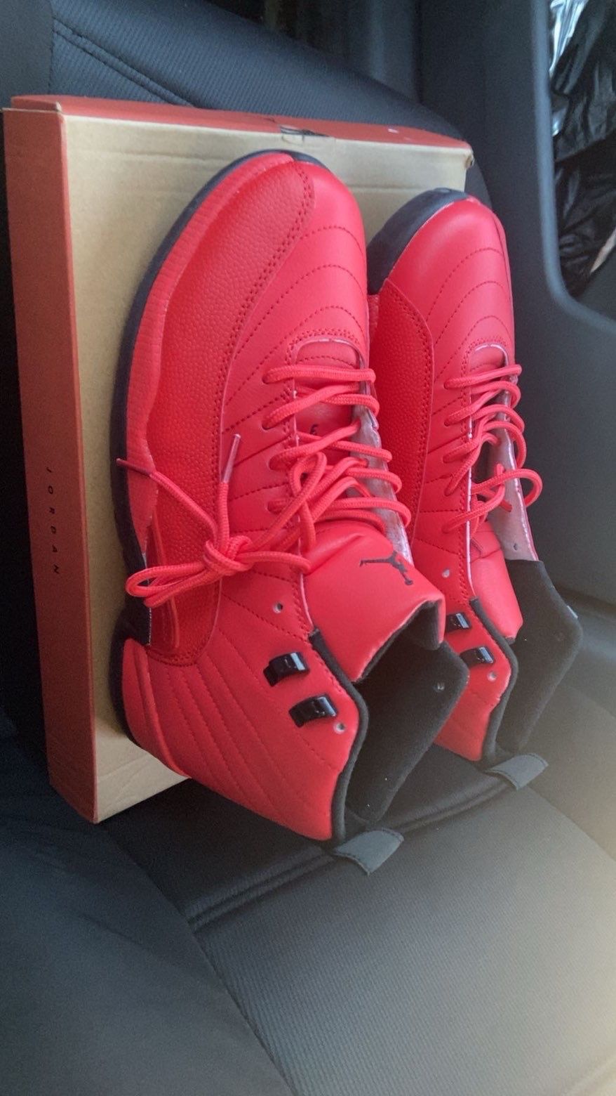 Red Jordan 12s Size 10
