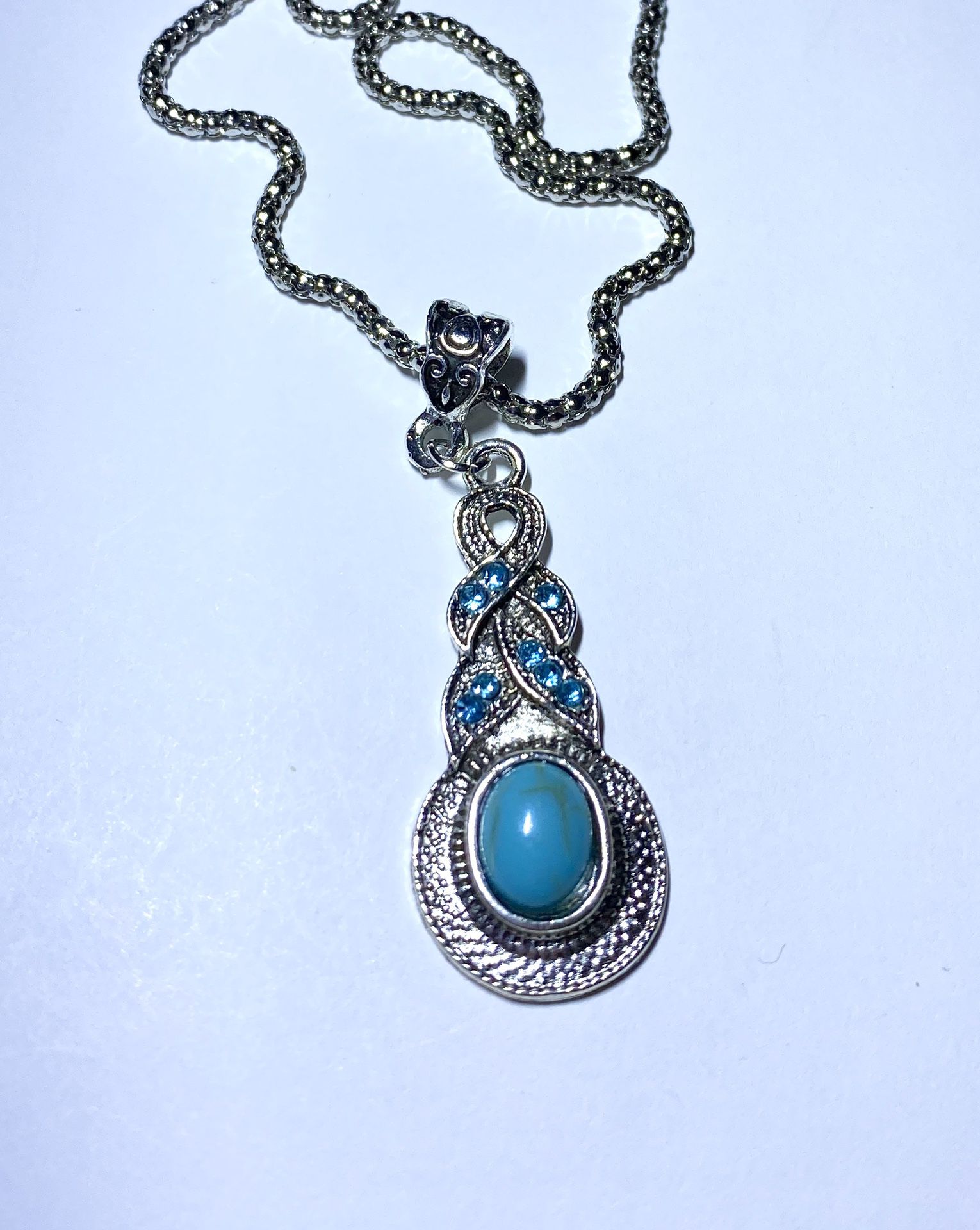 Turquoise and Crystal Necklace