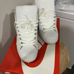 Men’s Adidas, white tennis shoes