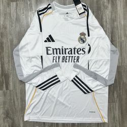 Nike Real Madrid 25/26 Home Kit Mbappé No Jersey Number Mens L
