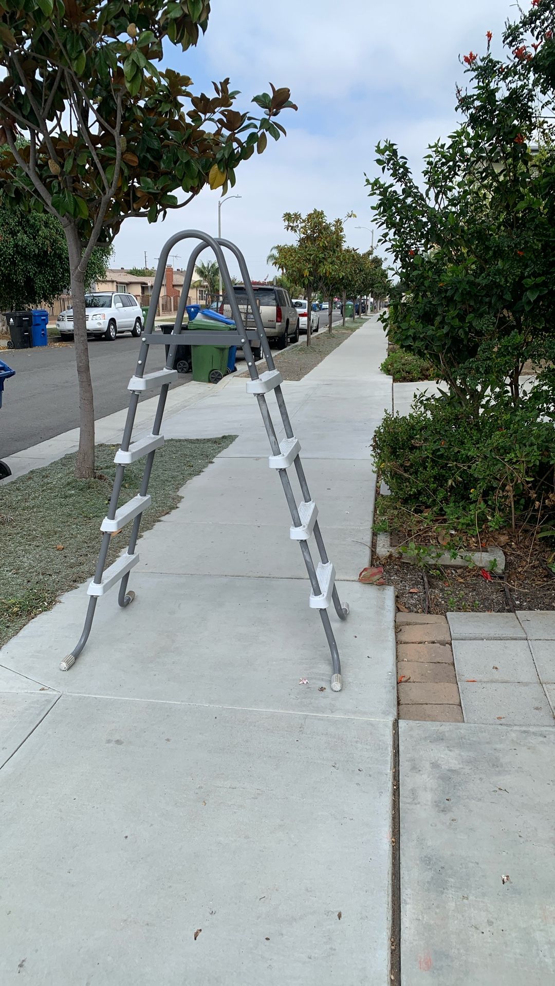 4-step Steel Frame Pool Ladder