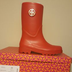 Authentic Tory Burch Rain Boots also available in Black Brand new in Box sizes 7,8,9