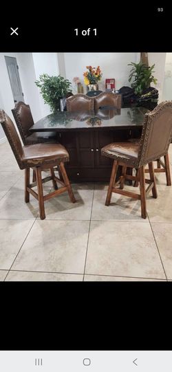 Counter Height Dining Table with 6 Chairs