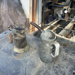 Vintage Kerosene Torch and 2qt Oil Dispenser