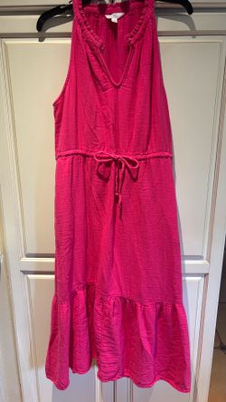 Time and Tru dress size L (12-14) but fits big maybe plus size magenta +pockets