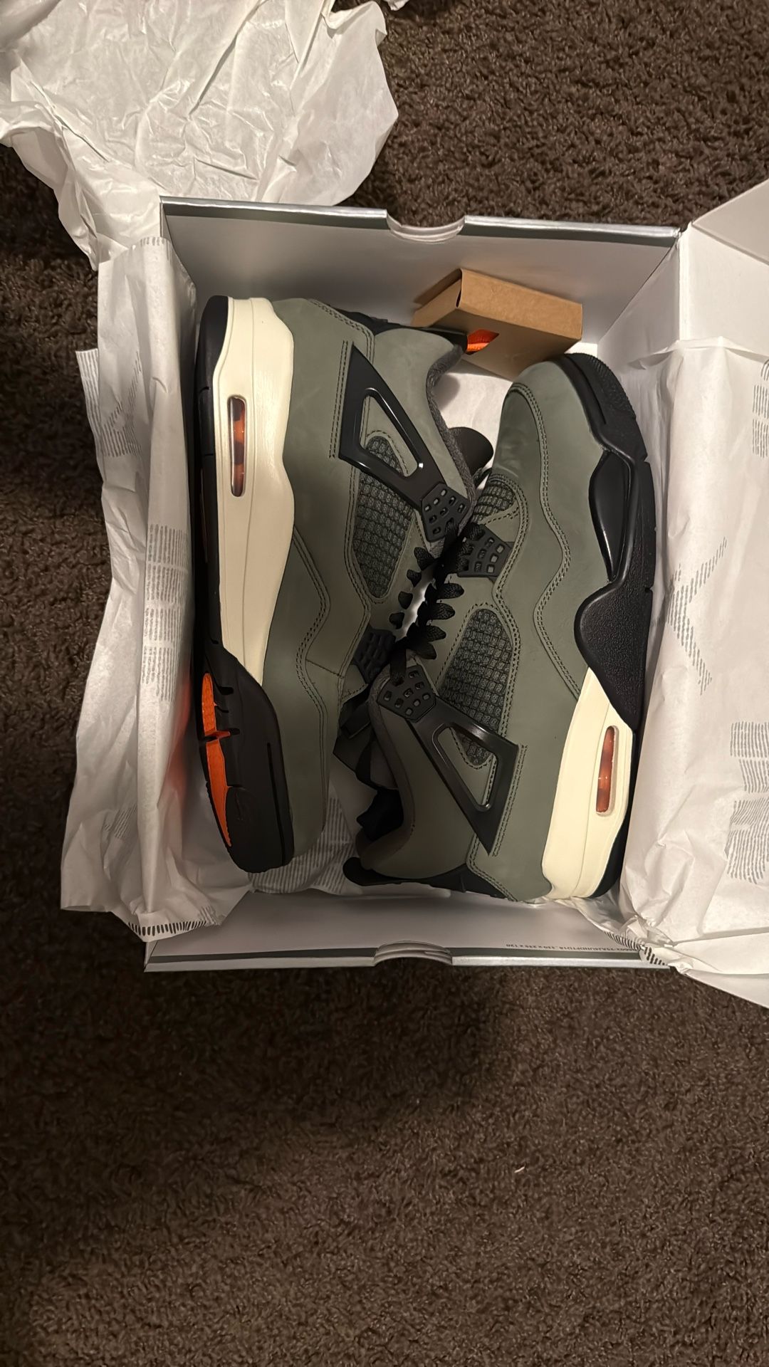 Men’s Retro Air Jordan 4 x Union 2025 Olive Green