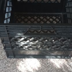 Black milk crates