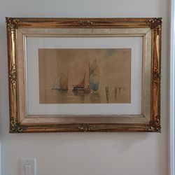 Beautifully  framed Sailboat picture located in Palm Beach Gardens