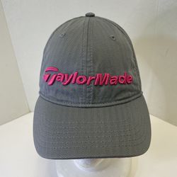 TAYLORMADE GOLF StrapBack Hat Cap WOMENS OSFA ADJUSTABLE - GRAY PINK