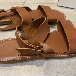 Verdusa Women's One Band Ankle Strap Flat Sandals Open Toe Walking Shoes