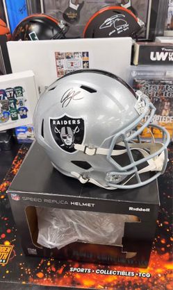 NFL Raiders Geno Smith signed Full Size Helmet