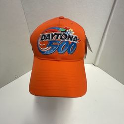 Vintage 2002 Daytona 500 Snapback Hat Cap Nascar Racing - Orange - BRAND NEW