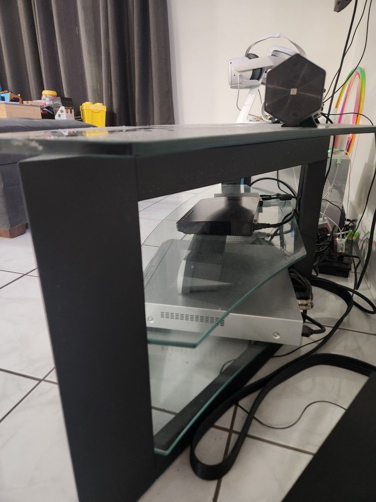 Glass Media Console Only! No Electronics Pictured