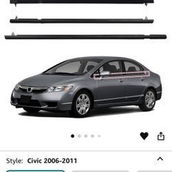 Car Window Weather Stripping Molding Trim Belt,Compatible with Honda Civic 2006-2011