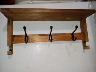 Vintage Coat Hook Shelf