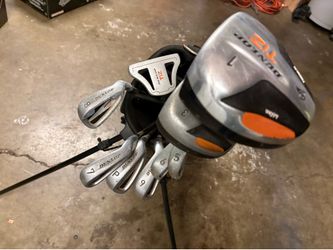 Complete Dunlop Titanium Golf Club Set – Rolling Bag Included