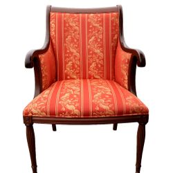Southwood Reproductions Mahogany Upholstered Armchair – USA Made”