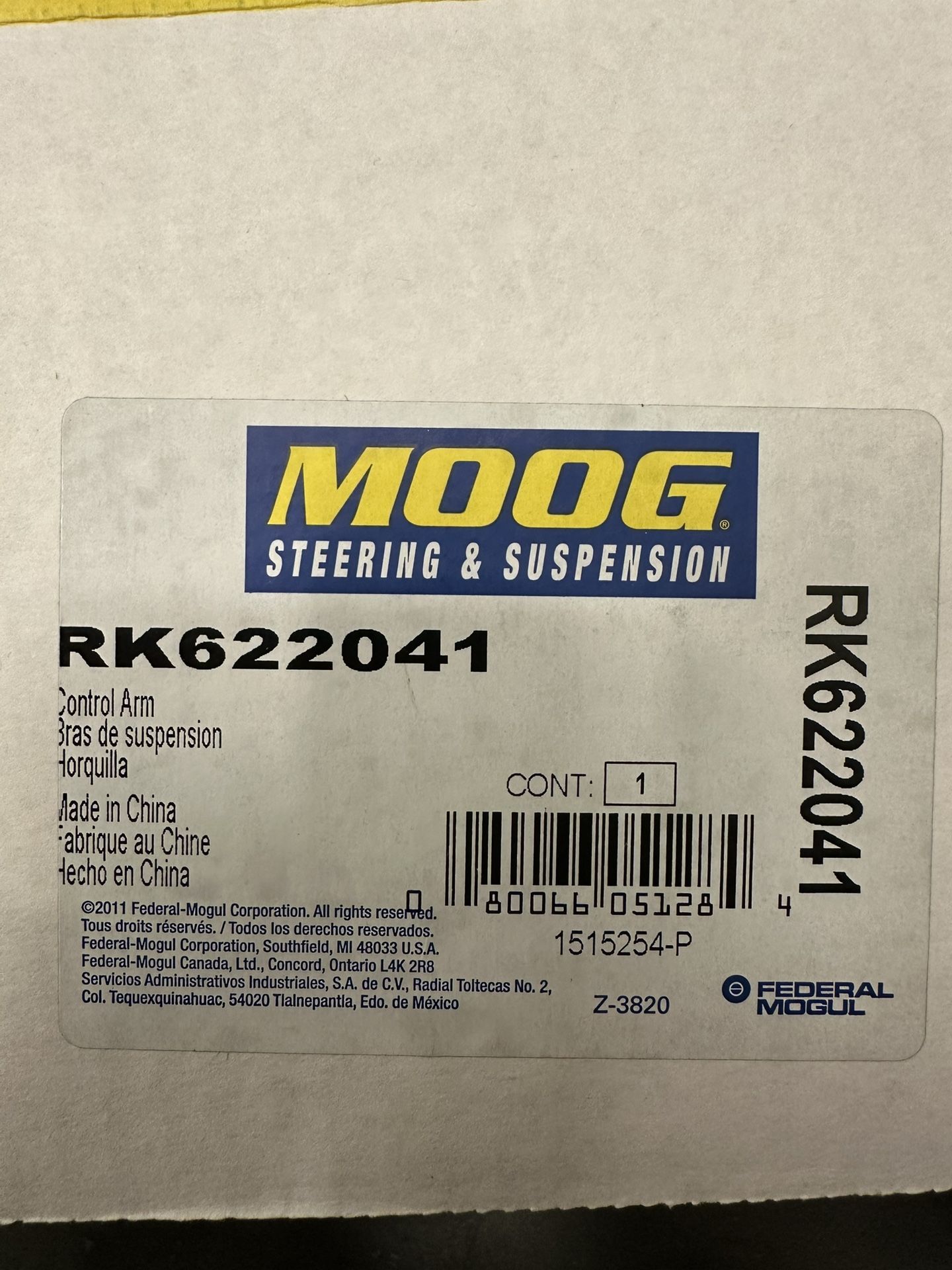 New! Moog Control Arm and Ball Joint Assembly