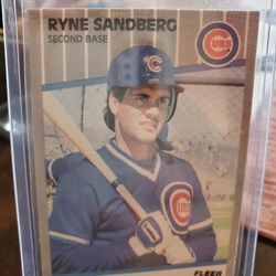 Chicago Cubs '89 Fleer Ryne Sandberg Greg Maddux Andre Dawson Baseball Cards 
