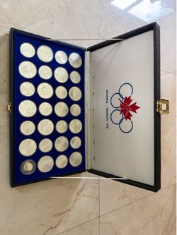 Complete 1976 Canada Montreal Olympics .925 Silver 28 Coin Set