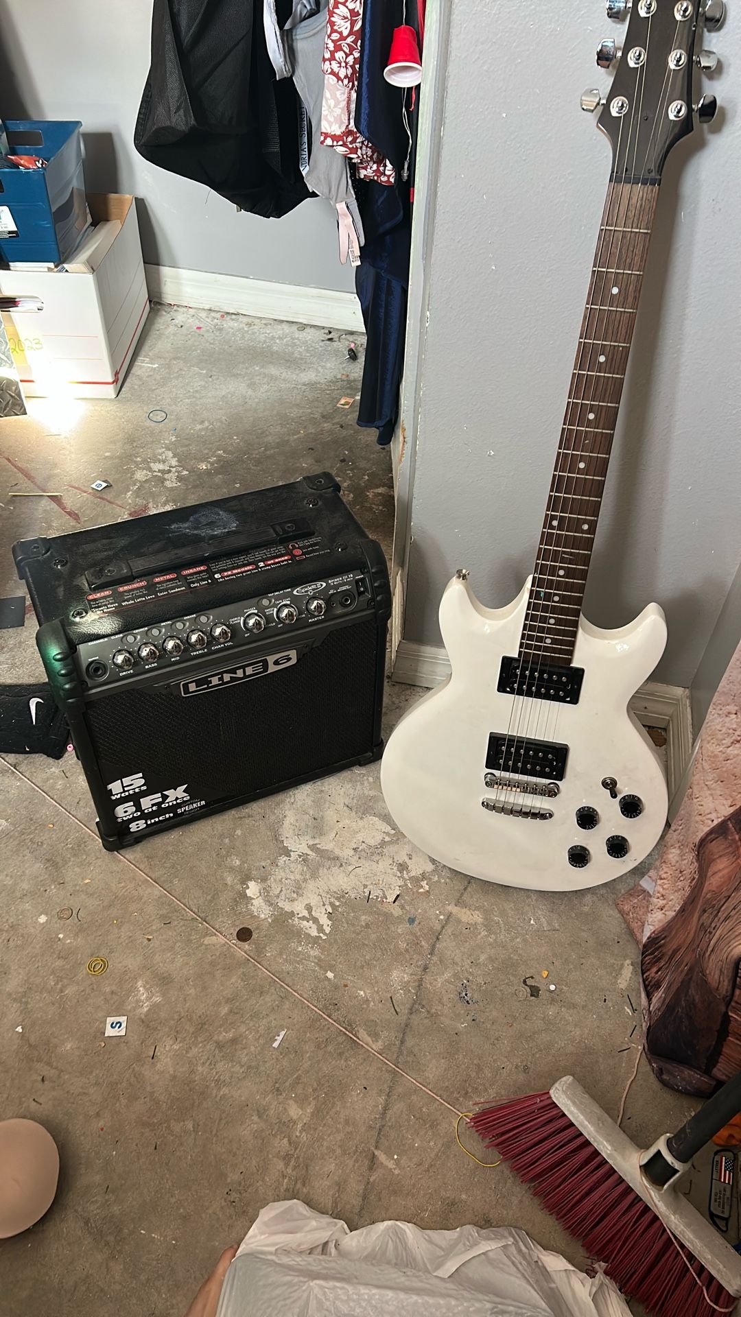 Electric Guitar With Amp