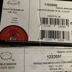 Staub Cast Iron Pot And Skillet New