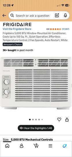 Frigidaire AC window unit (Originally $160)