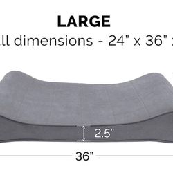 Orthopedic Dog Bed - Grey (Large)