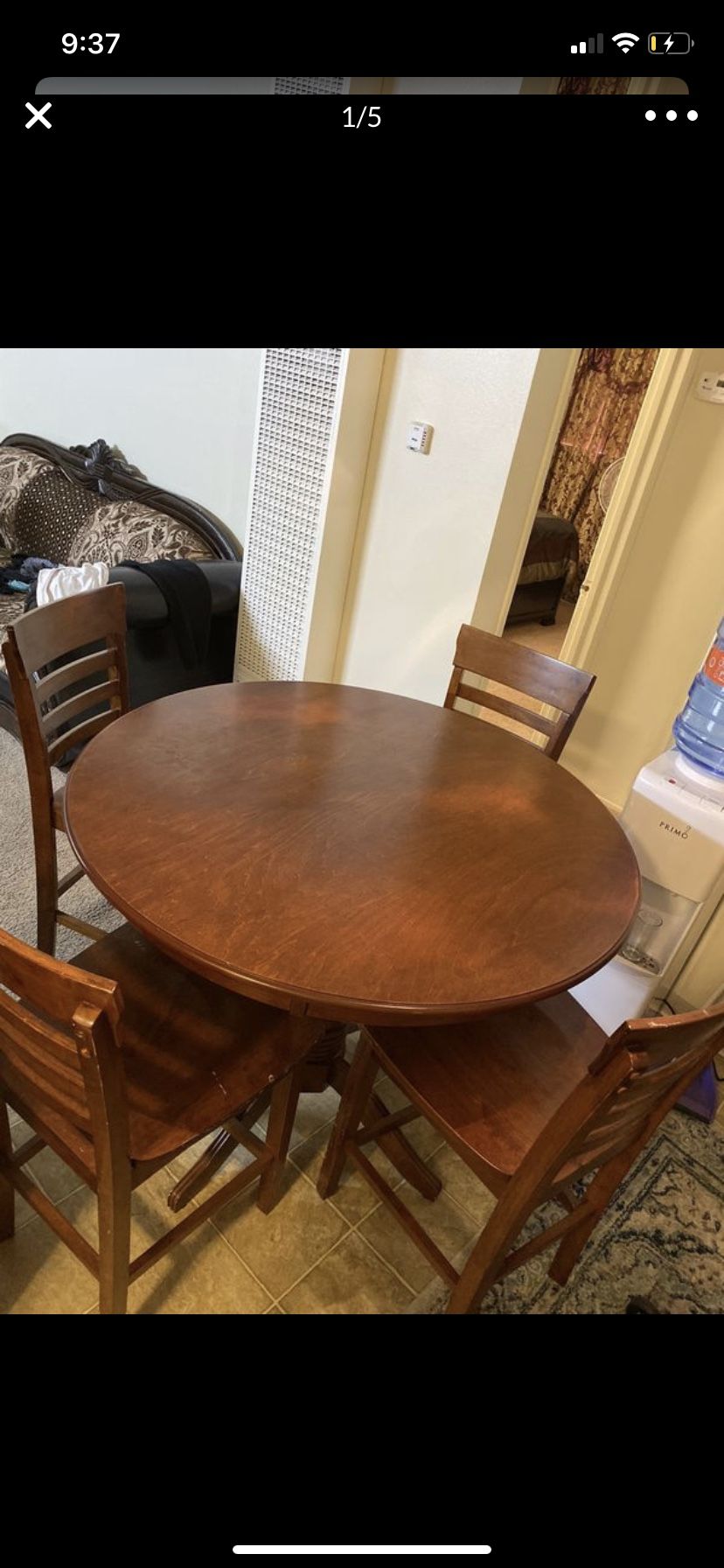 Dining table with four chairs