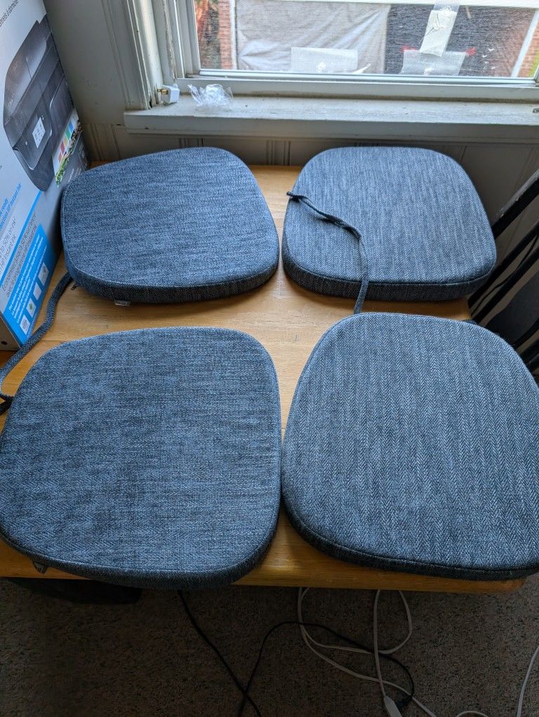Denim Blue Seat Cushions (Set Of 4)