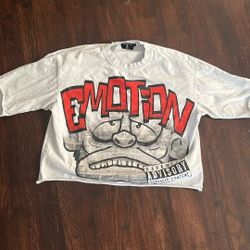 White Cropped Shirt Size L