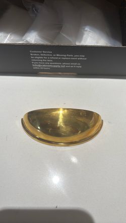 QOGRISUN 5-Pack Unlacquered Brass Cabinet Cup Pulls, 3 Inch Hole Center