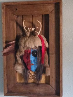 Native American hand made picture head
