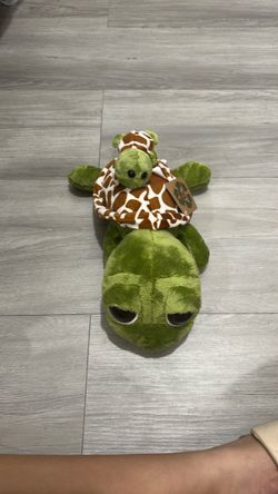 The Petting Zoo Mom Baby Sea Turtle Stuffed Animal Plush,