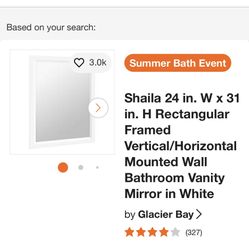 Bathroom vanity mirror