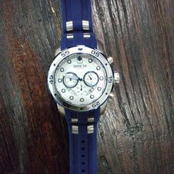 Invicta Pro Diver, Silver, Blue and White