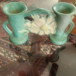 Roseville Pottery/Ceramic Vase Candle Holder