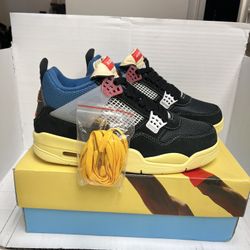 Nike Jordan 4 Union LA Noir Black Blue Off-White Size 9.5