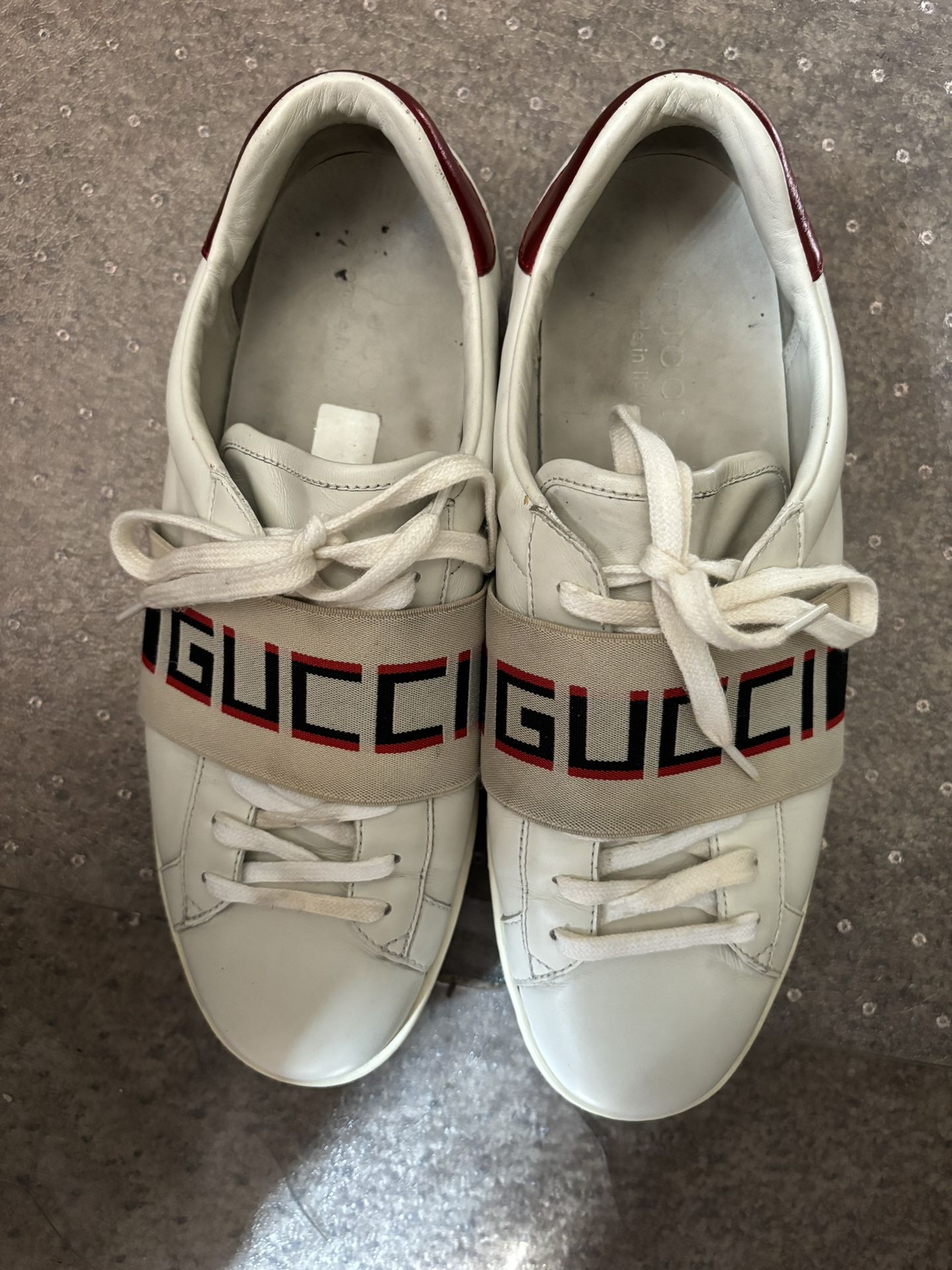 Gucci Ace Stripe Sneakers, Size 8